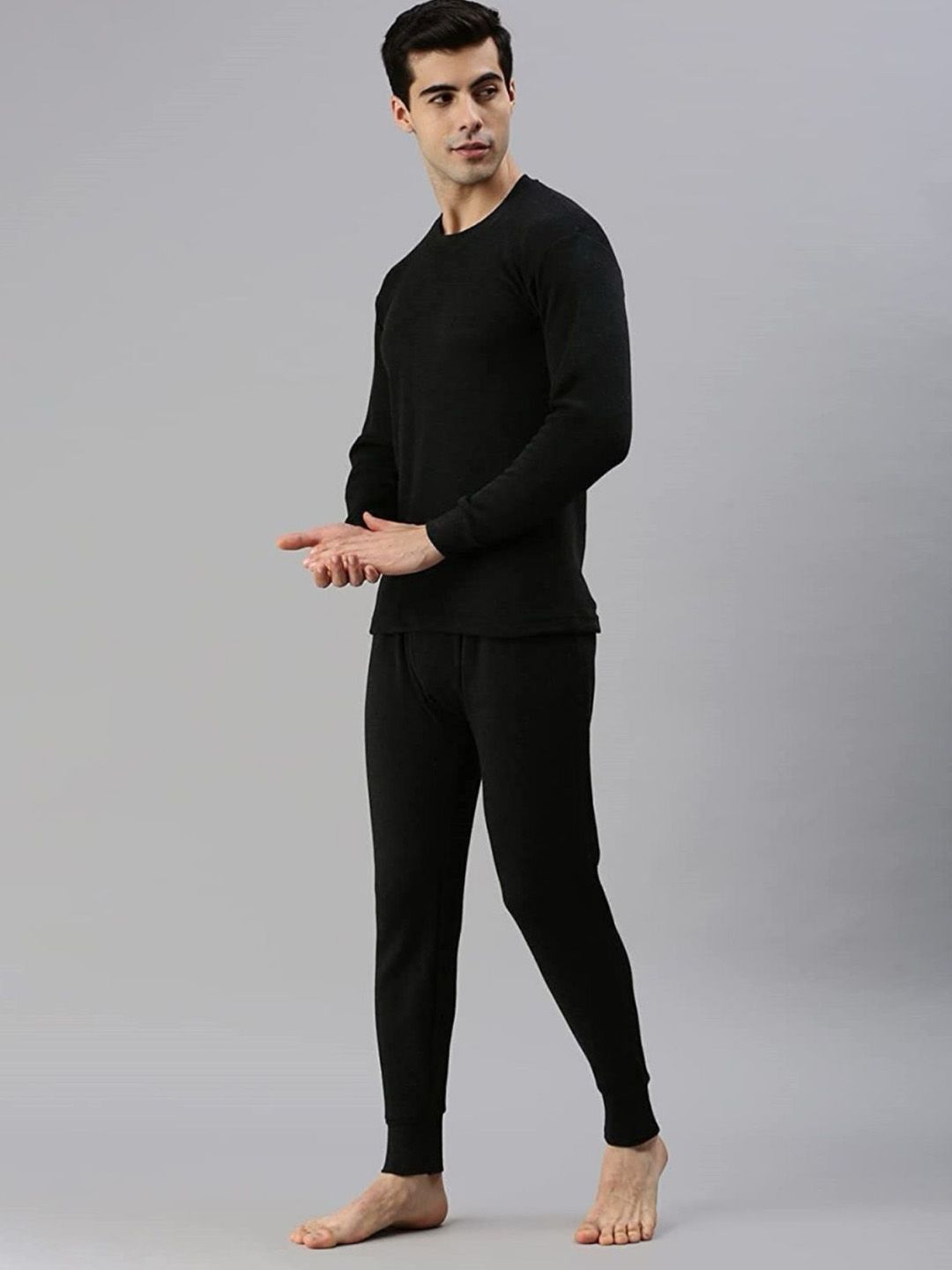 Oswal Inner Men Round-Neck Thermal Set