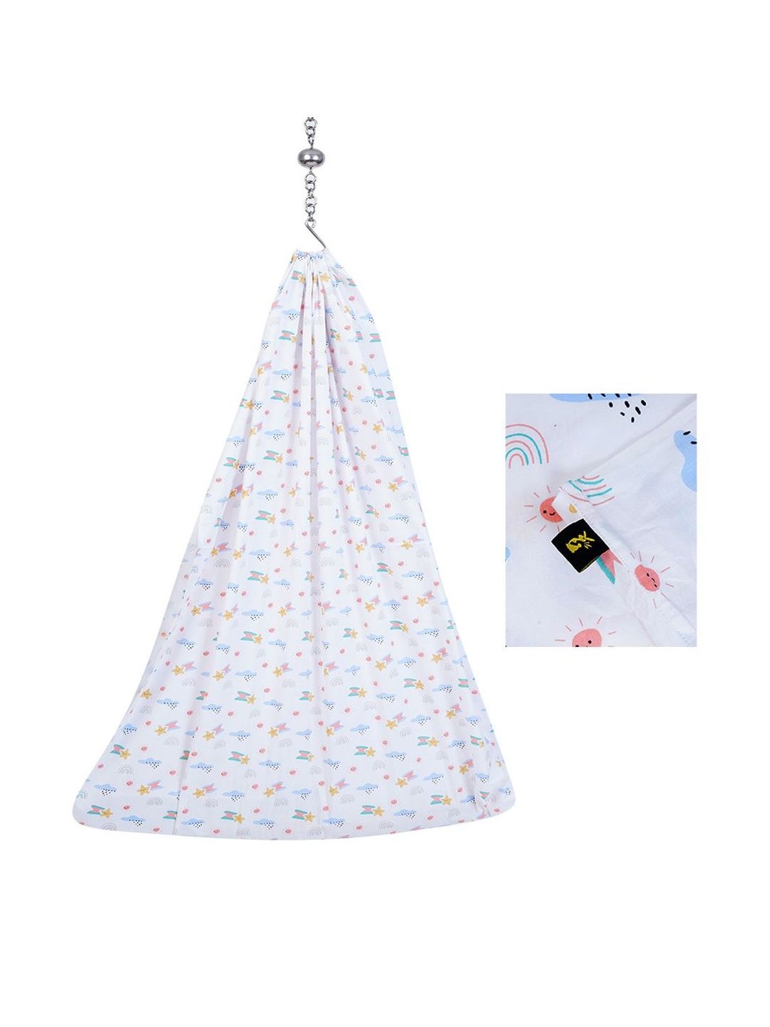 Happy Bunny Printed Cotton Cradle Cloth-picture-22