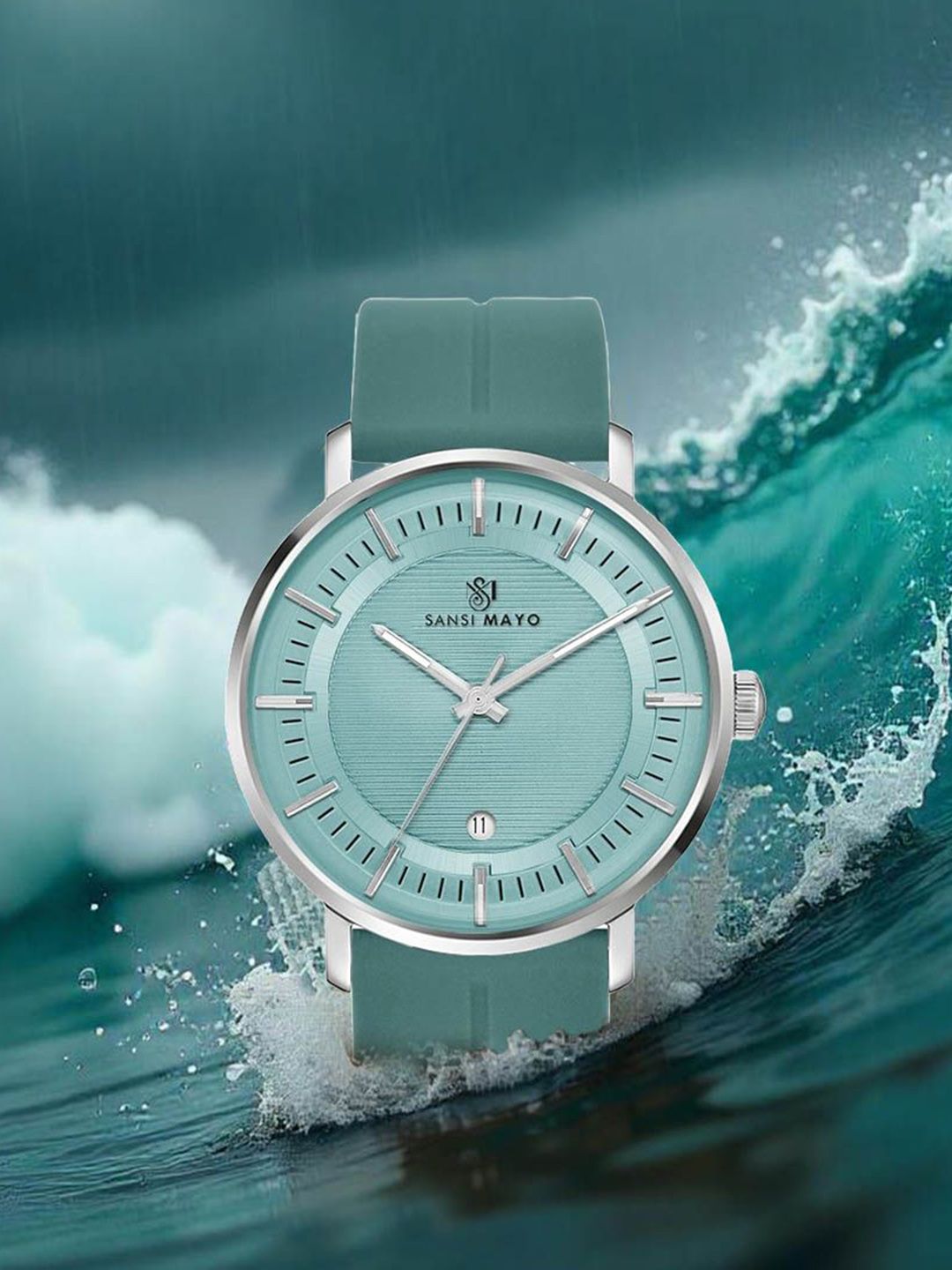 SANSIMAYO Men Dial & Bracelet Style Straps Analogue Watch SM-M-174-SB-S-SB-picture-24