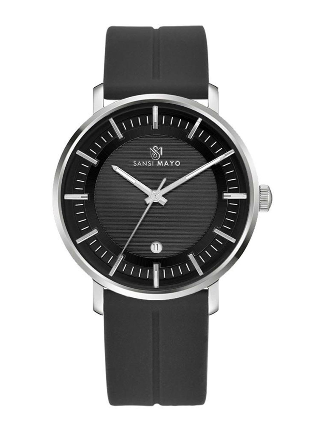 SANSIMAYO Rojar Series Men Dial & Bracelet Style Straps Analogue Watch SM-M-174-B-S-B-picture-11