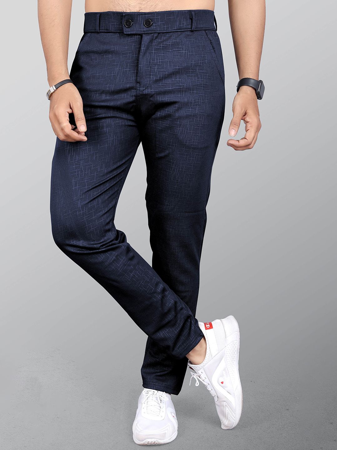 INDICLUB Men Relaxed Formal Trousers-picture-47
