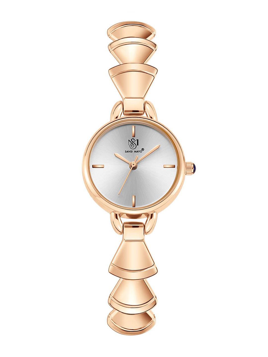 SANSIMAYO Unisex Dial & Stainless Steel Bracelet Style Straps Analogue Watch SM-L-229-RG-RG-GR-picture-29