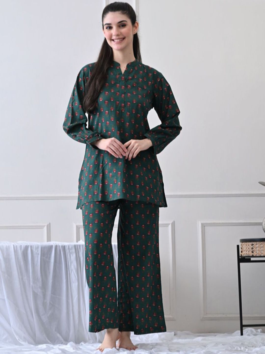 etc x house of comfort House of Comfort Women Printed Night suit-picture-22
