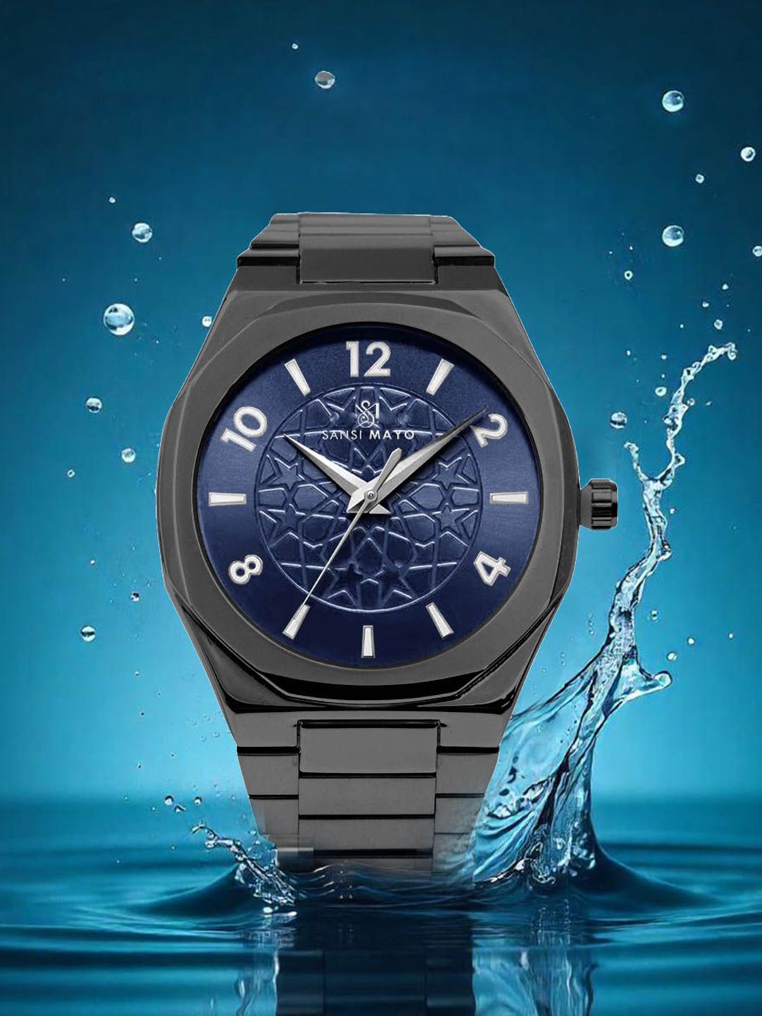 SANSIMAYO Unisex Dial & Stainless Steel Bracelet Style Straps Analogue Watch-picture-14