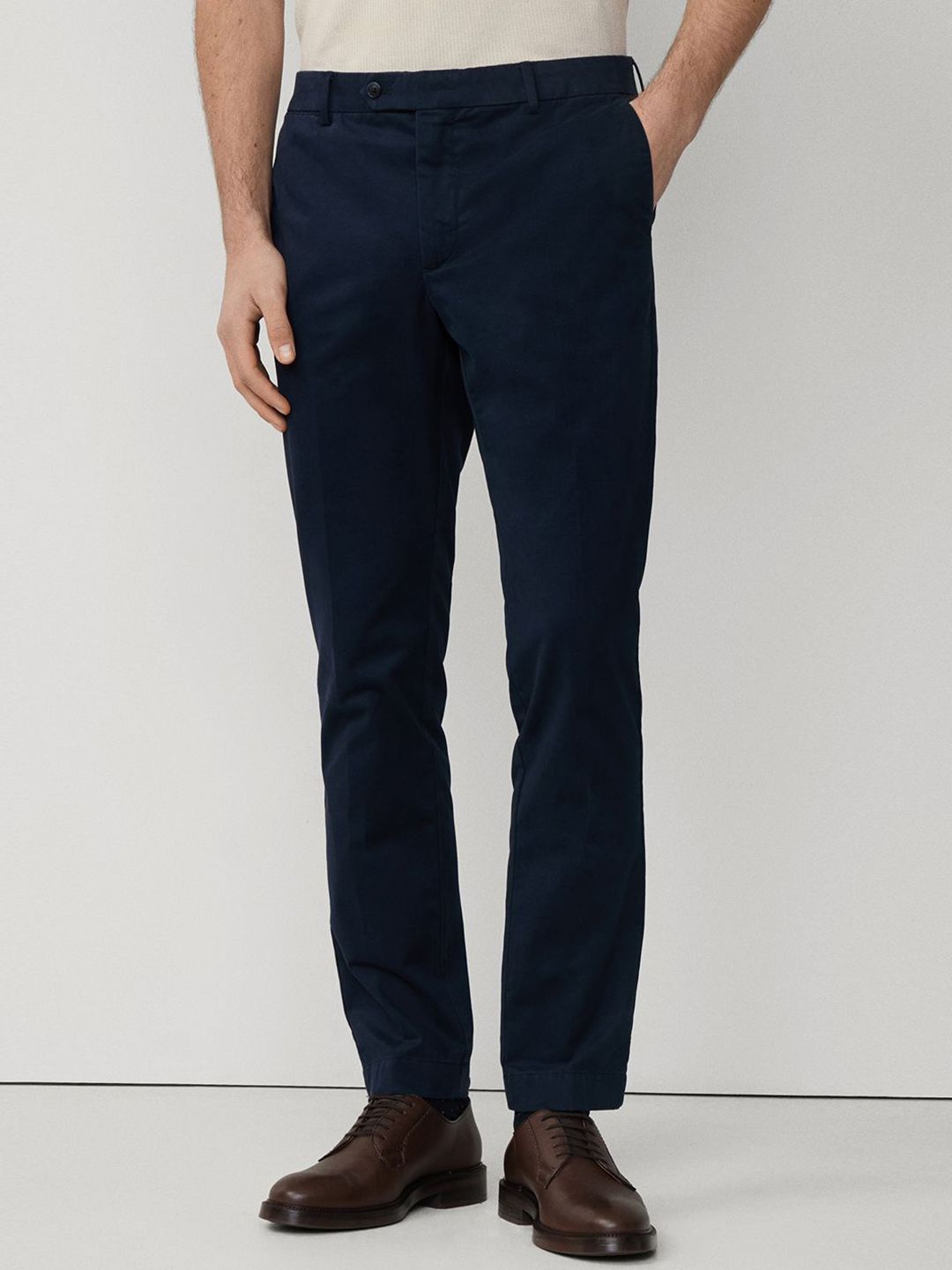HACKETT LONDON Men High-Rise Cotton Trousers-picture-25