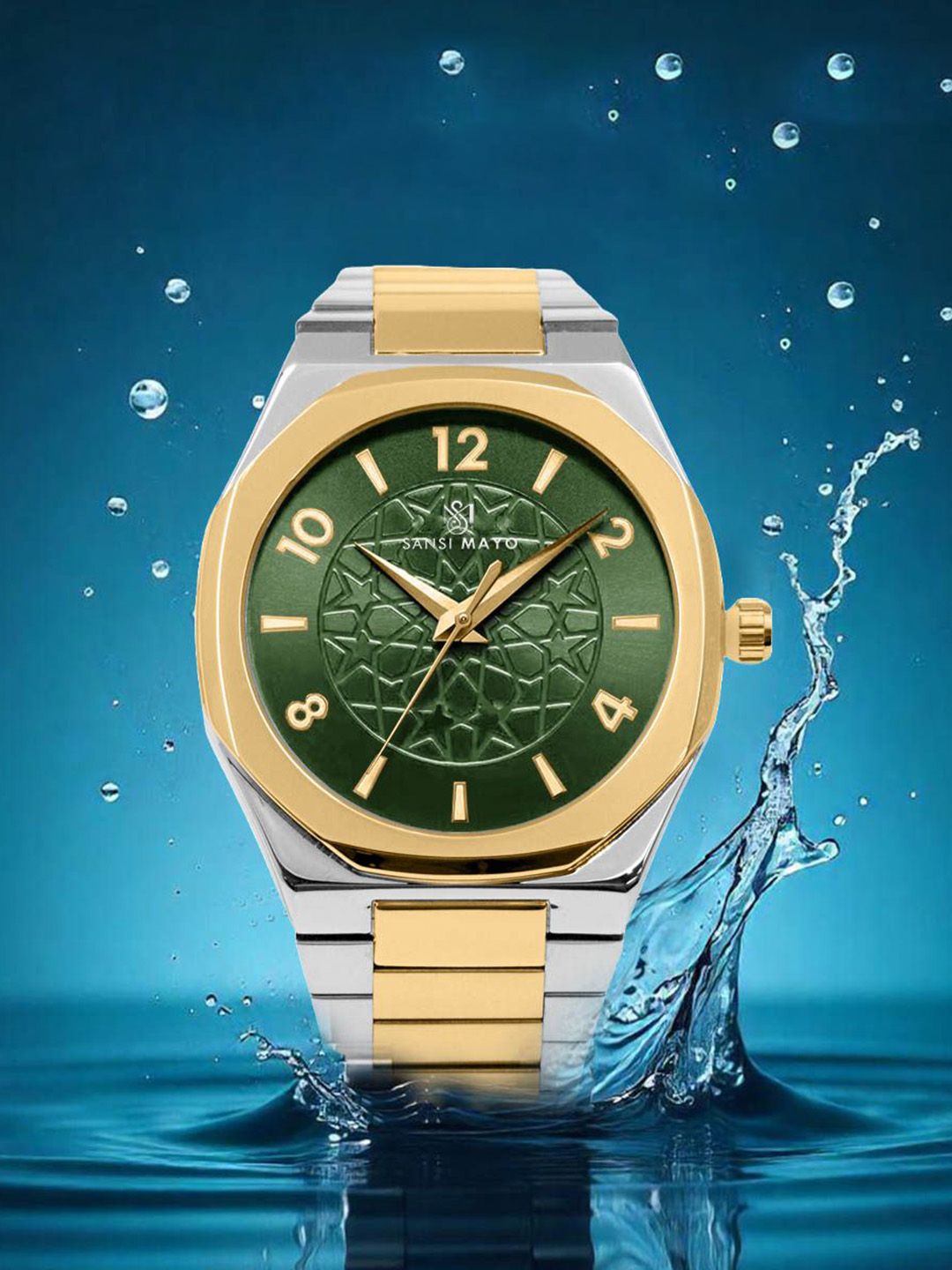 SANSIMAYO Unisex Dial & Stainless Steel Bracelet Style Straps Analogue Watch SM-M-44-TTSG-SG-GE-picture-24