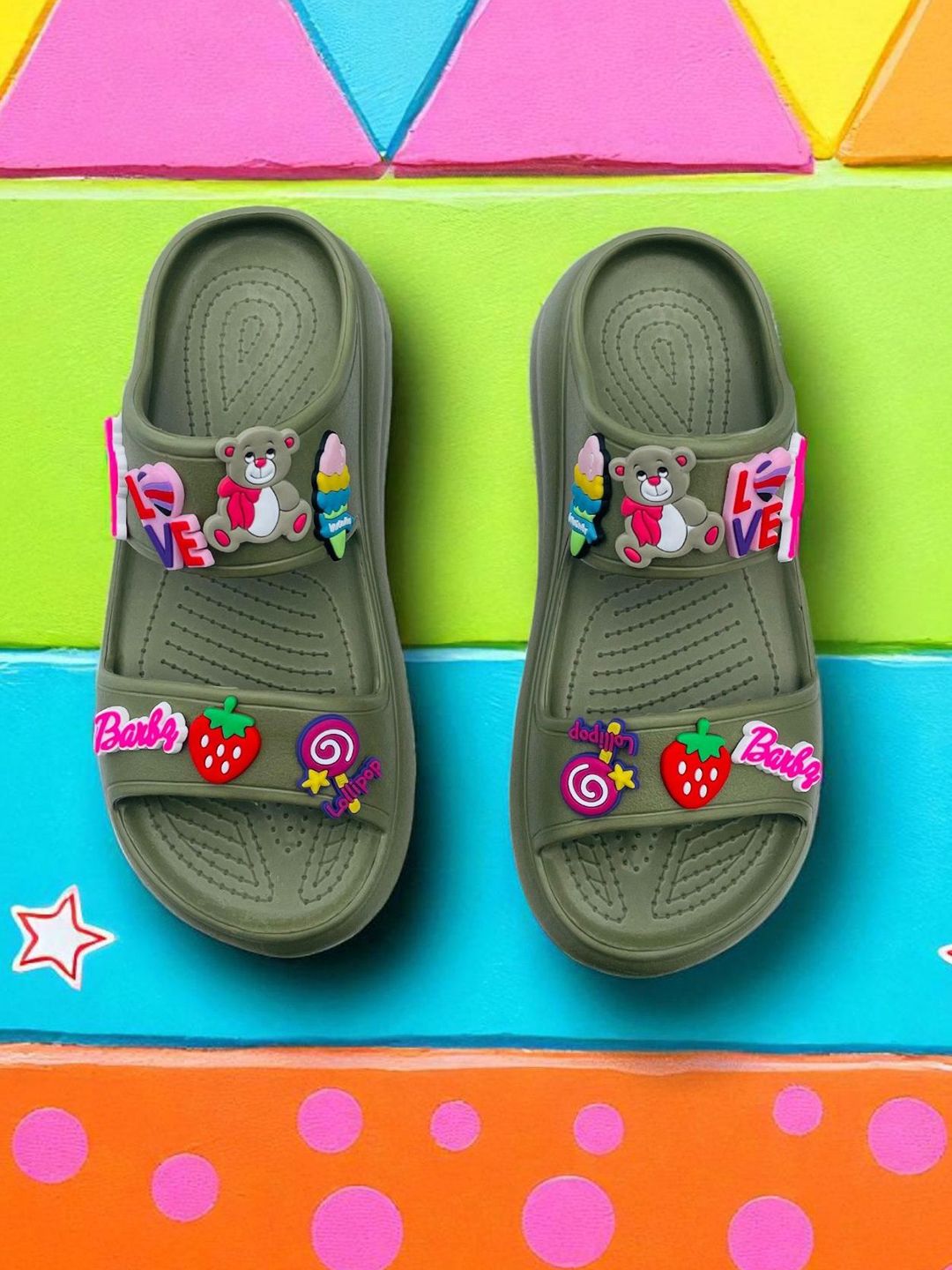 FABBMATE Unisex Kids Open Toe Flats-picture-19