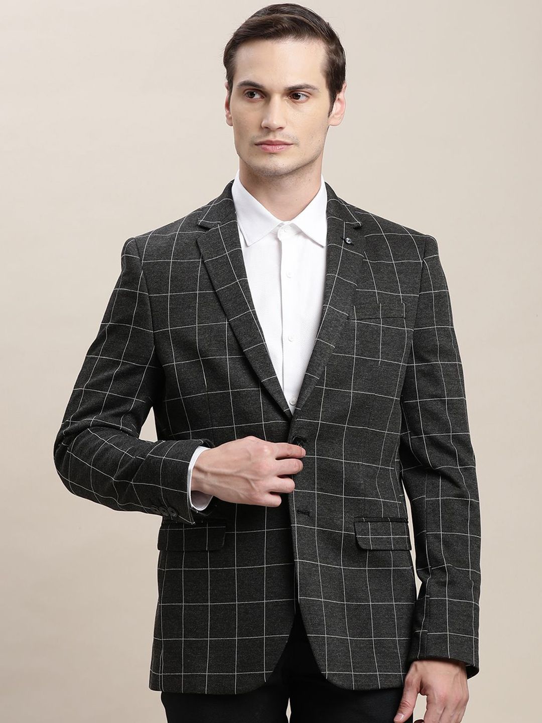 Turtle Printed Tailored-Fit Single-Breasted Casual Blazers-picture-47