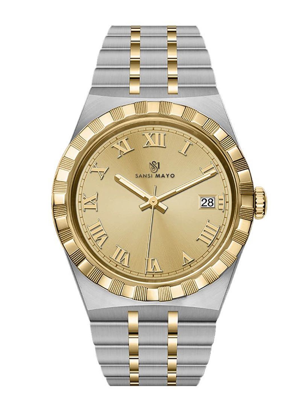 SANSIMAYO Unisex Dial & Stainless Steel Bracelet Style Straps Analogue Watch SM-M-202-TTSG-SG-G-picture-35