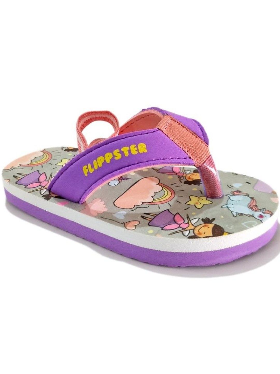 Flippster Kids Purple Printed EVA flipflops-picture-44