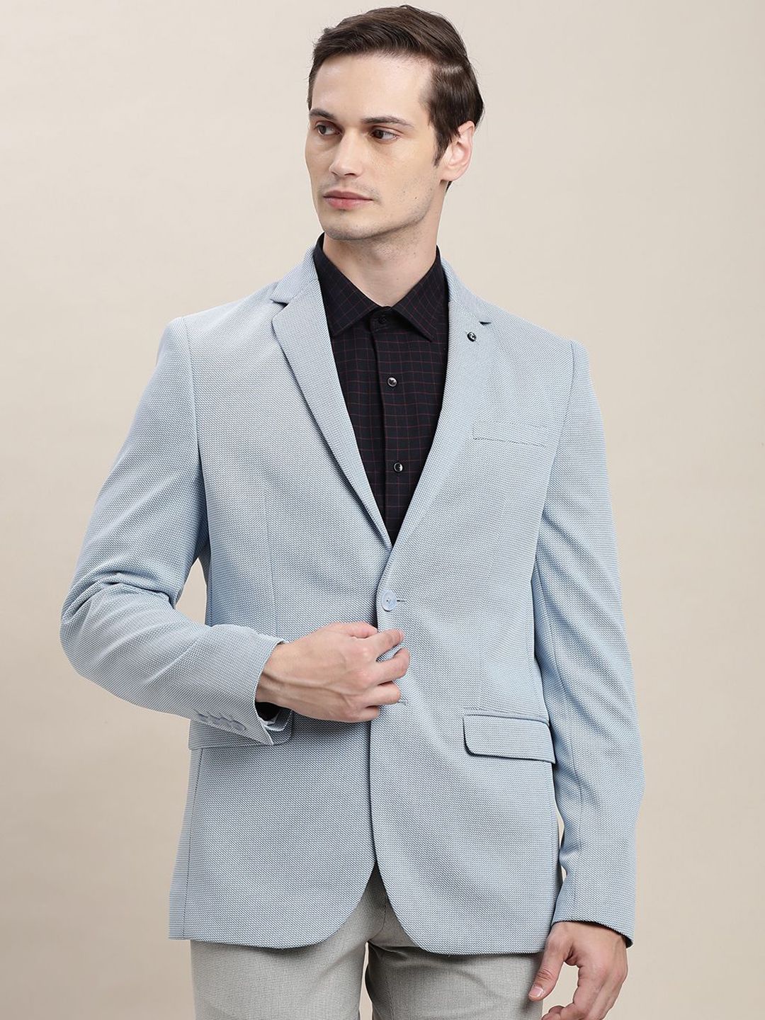 Turtle Self Designed Tailored-Fit Single Breasted Blazer-picture-20