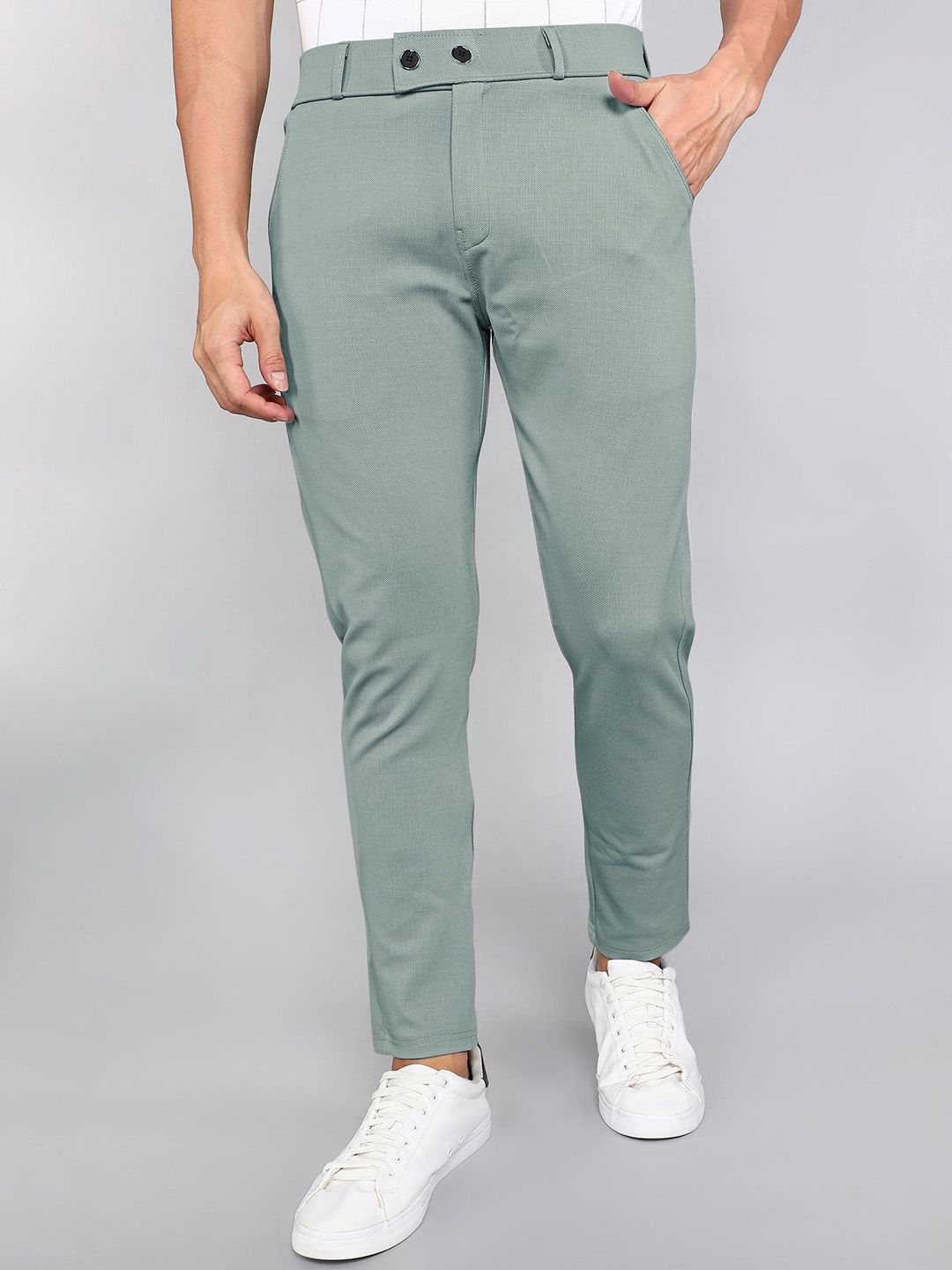 INDICLUB Men Relaxed Formal Trousers-picture-28