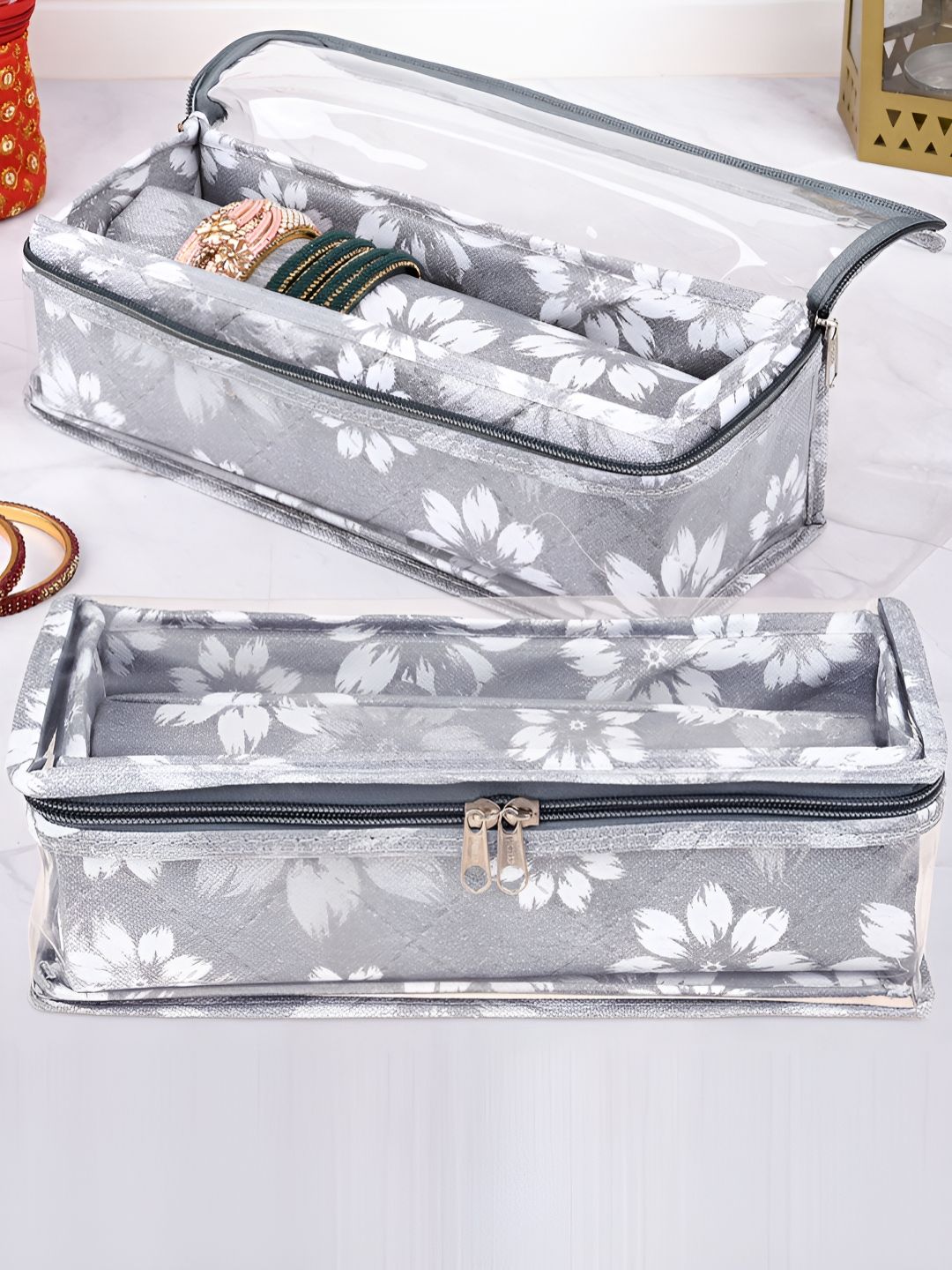 Aura Grey 2 Pieces Regular Jewellery Organisers-picture-41