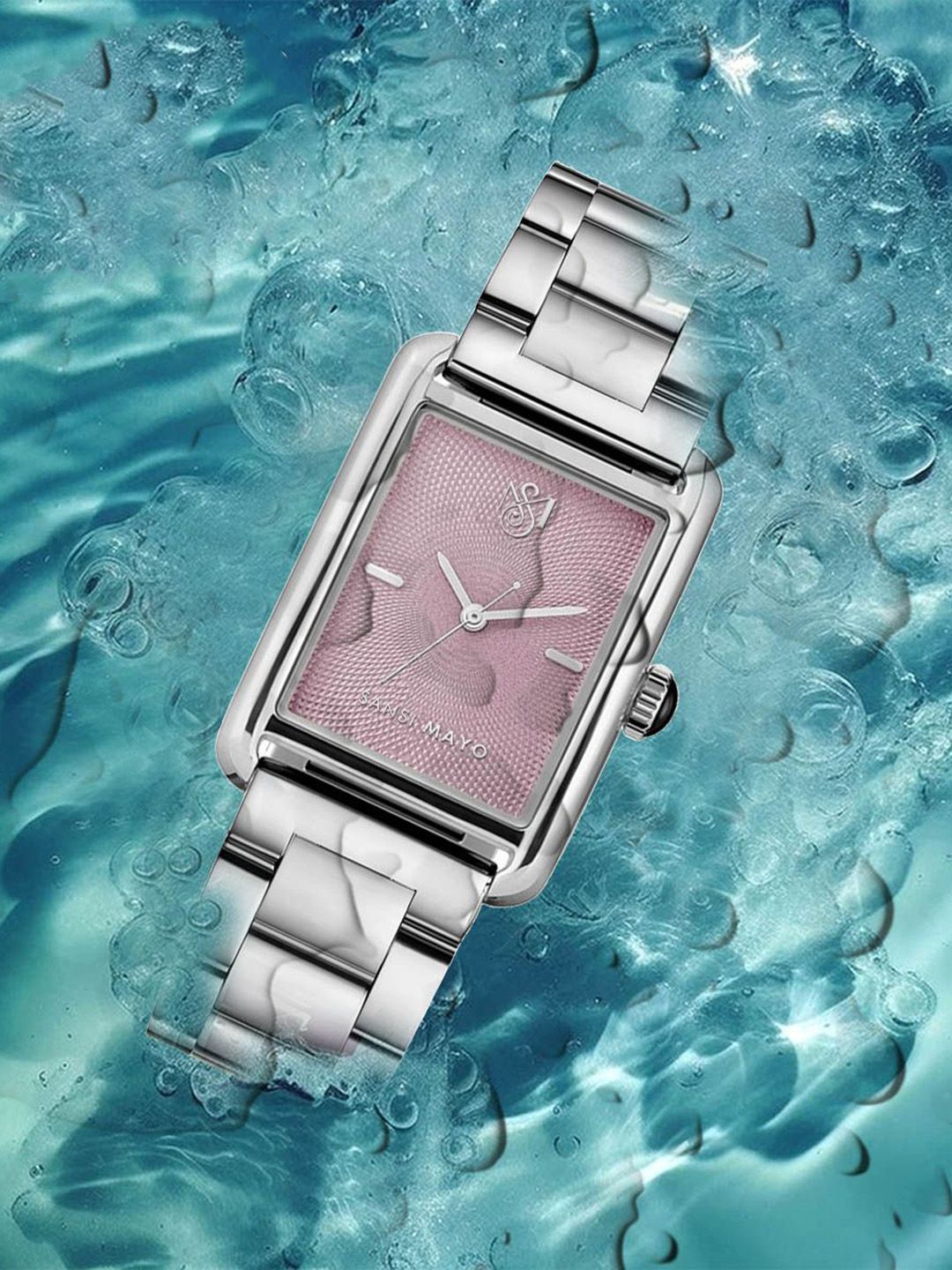 SANSIMAYO Unisex Dial & Stainless Steel Bracelet Style Straps Analogue Watch-picture-10