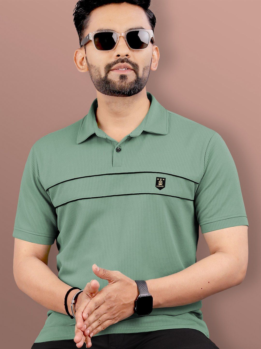 VeBNoR Men Polo Collar T-shirt-picture-31