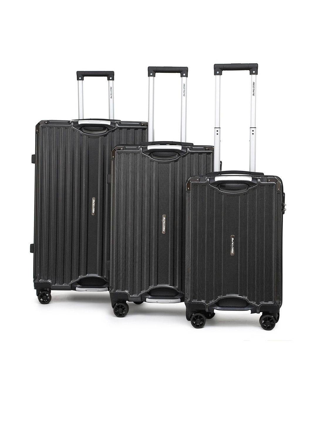 Red Tape Unisex Set Of 3 Textured Hard-Sided Large Trolley Bag-picture-39