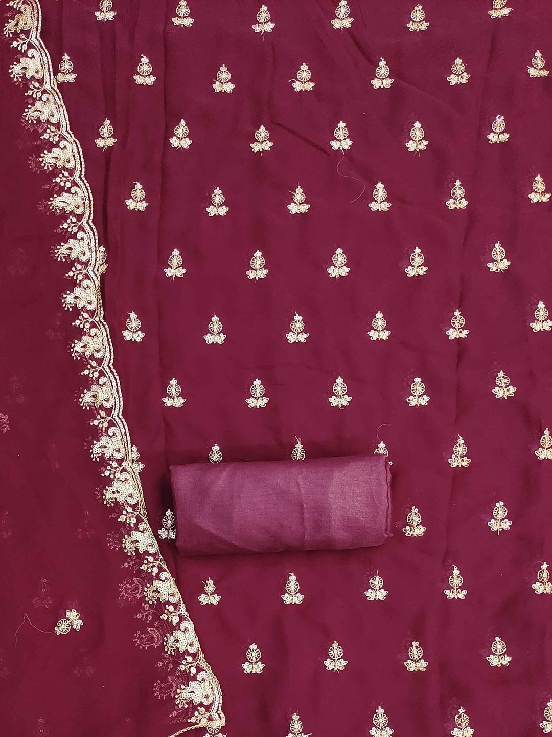 KALINI Women Poly Georgette Embroidered Dress Material-picture-13