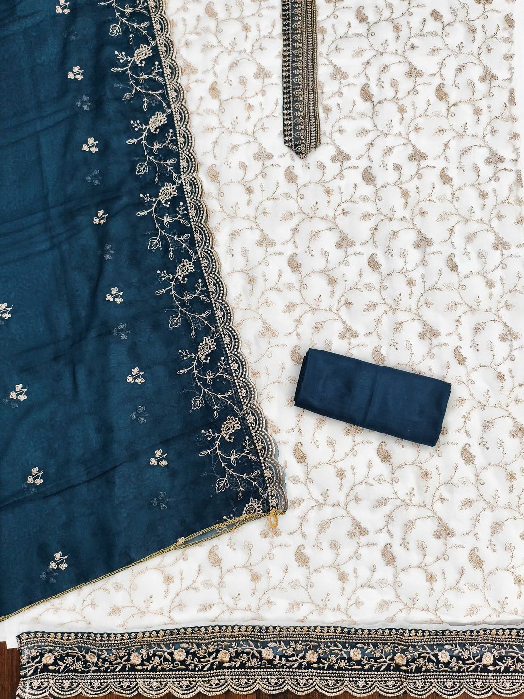 KALINI Women Poly Georgette Embroidered Dress Material-picture-38