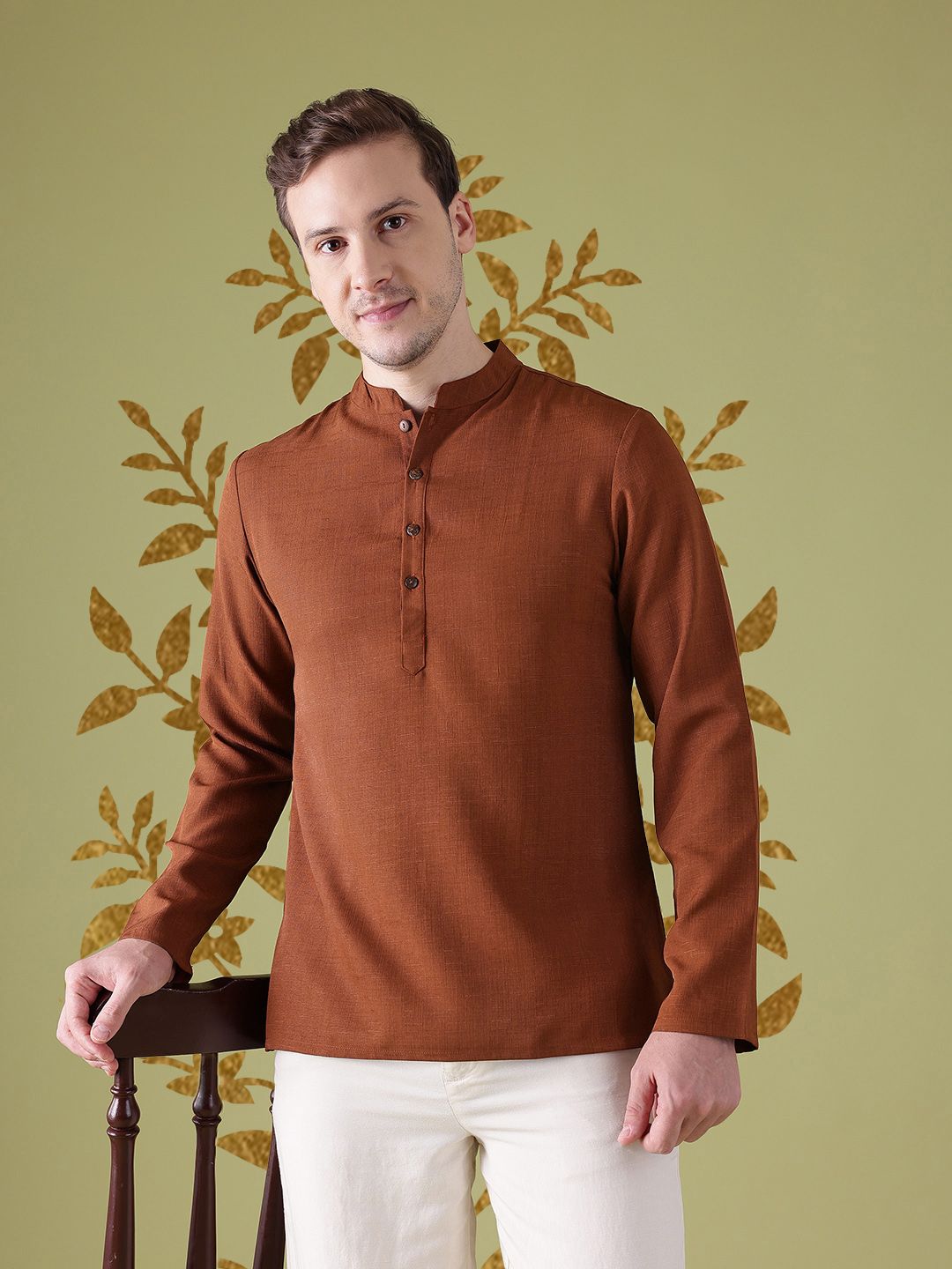 Anouk Mandarin Collar Straight Kurta-picture-26