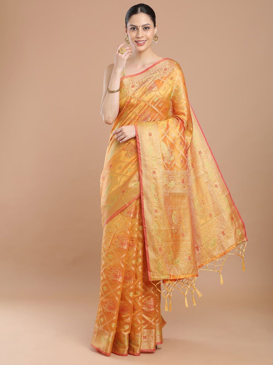 House of Pataudi Woven Design Zari Banarasi Sarees-picture-12