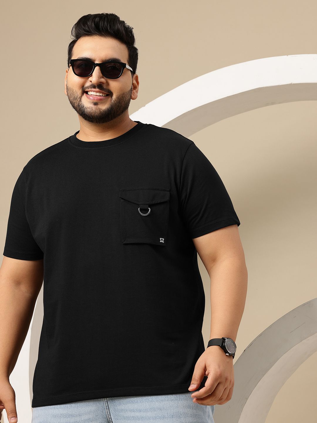 Sztori Plus Size Pure Cotton Pocket T-shirt-picture-19