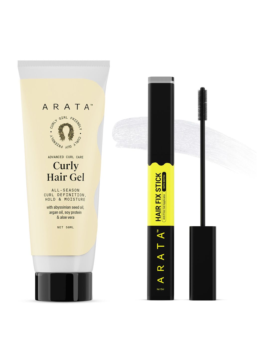 ARATA Set Of Advanced Curl Care Hair Gel & Anti-Frizz Gel Hair Fix Stick - 50ml + 15ml-image-23