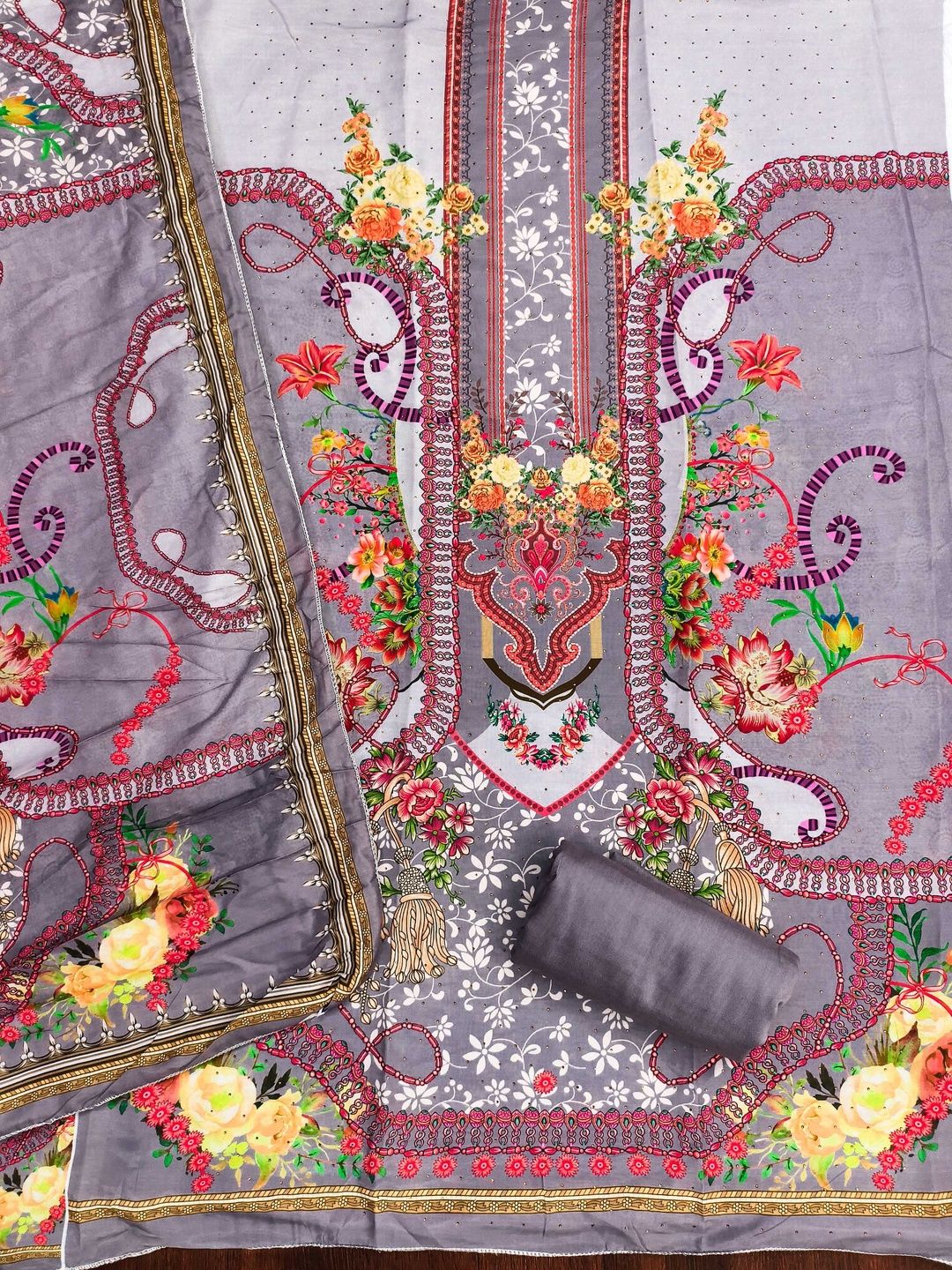 KALINI Women Cotton Blend Printed Dress Material-picture-26