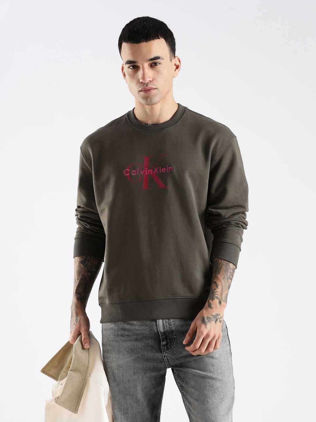 Calvin Klein Jeans Men Brand Logo Printed Long Sleeves Sweatshirt-picture-31