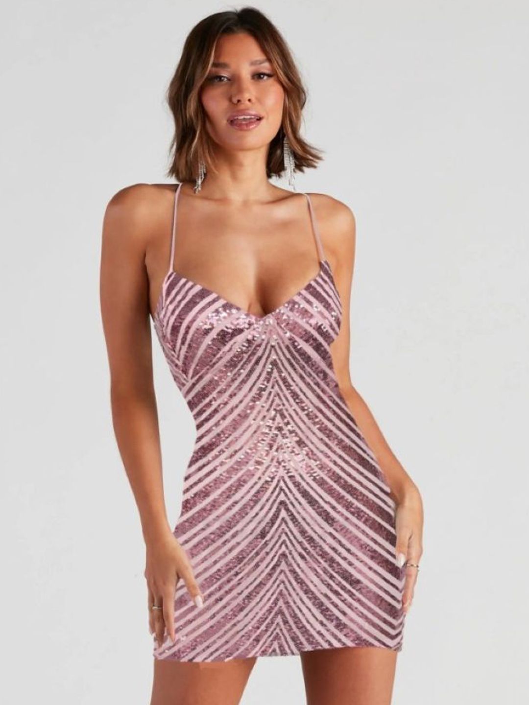 StyleCast Women Striped Embellished Mini Dress-picture-33
