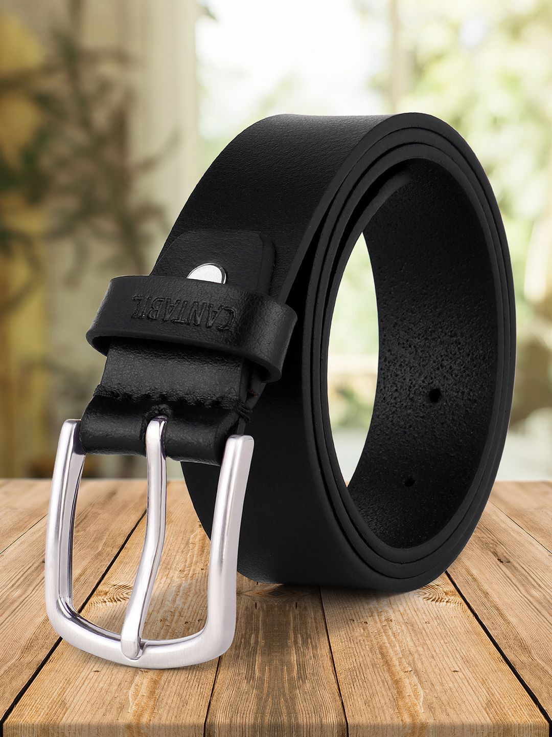 Cantabil Men Textured Leather Formal Belt-picture-57