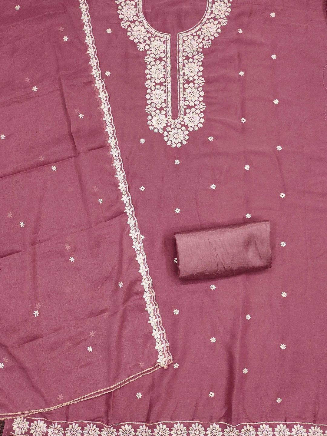 KALINI Women Poly Georgette Embroidered Dress Material-picture-32