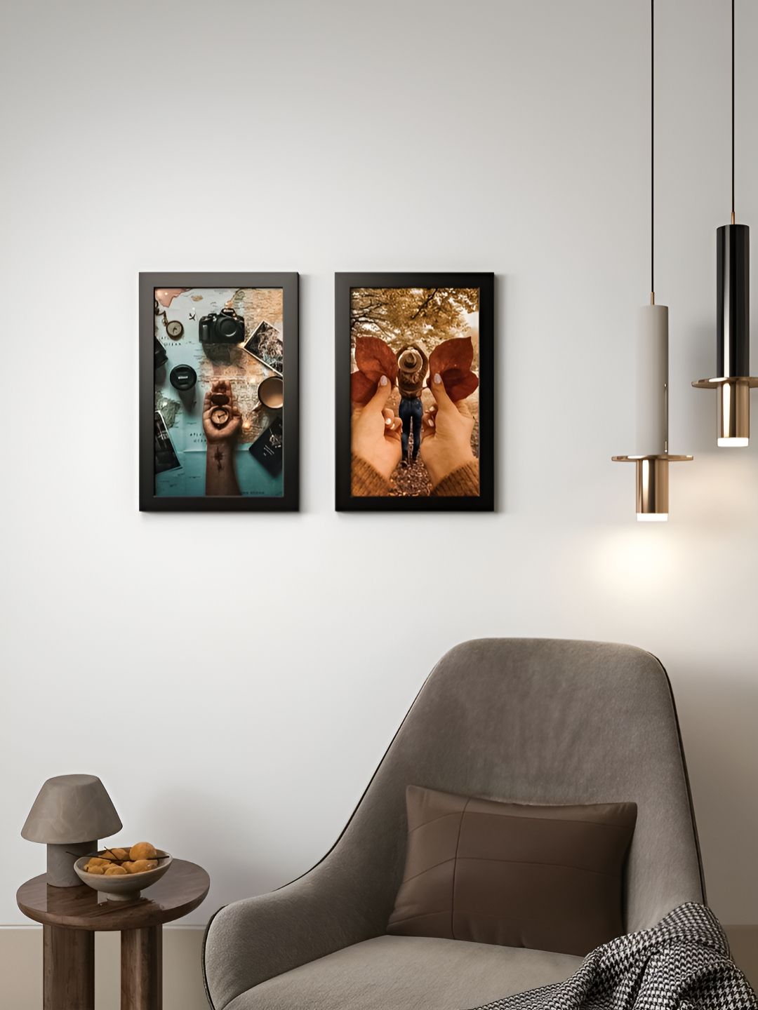 RANDOM Black & Blue 2 Pieces MDF Wall Photo Frames-picture-22