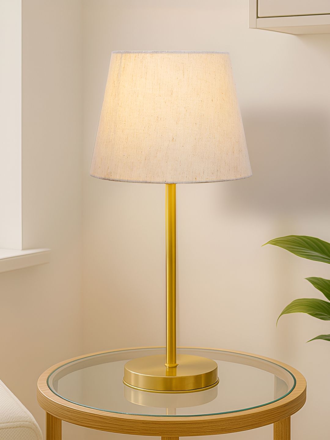 Homesake White Textured Metal Industrial Frusturical Shaped Table Lamp-image-49