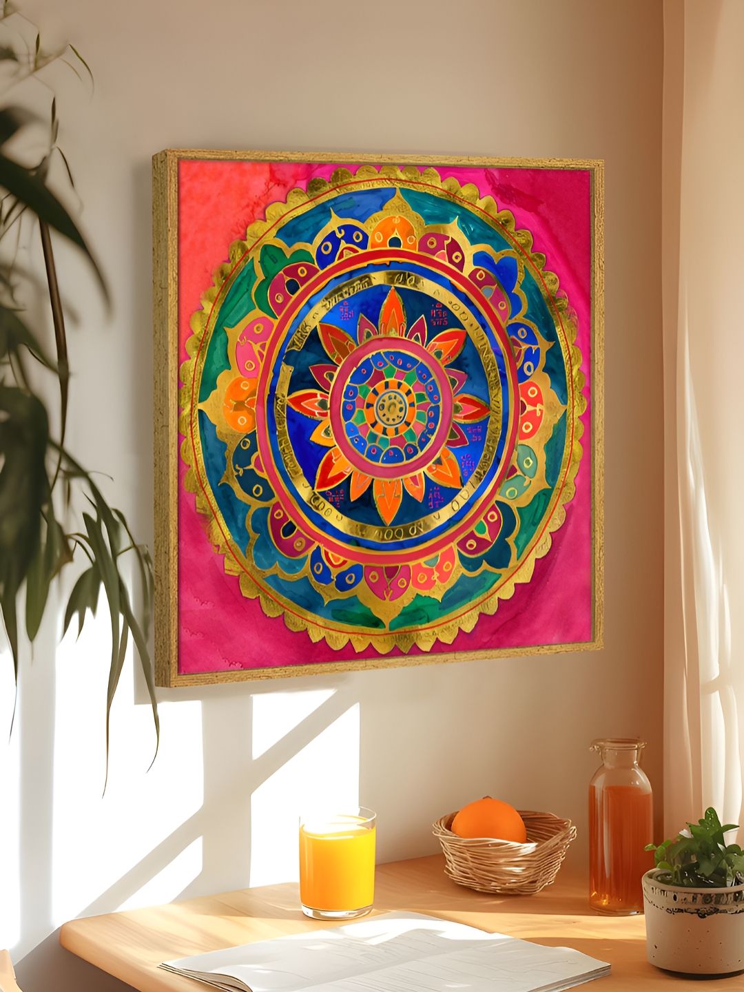 Art Street Pink & Green Single Piece Canvas Other Wall Paintings-picture-41