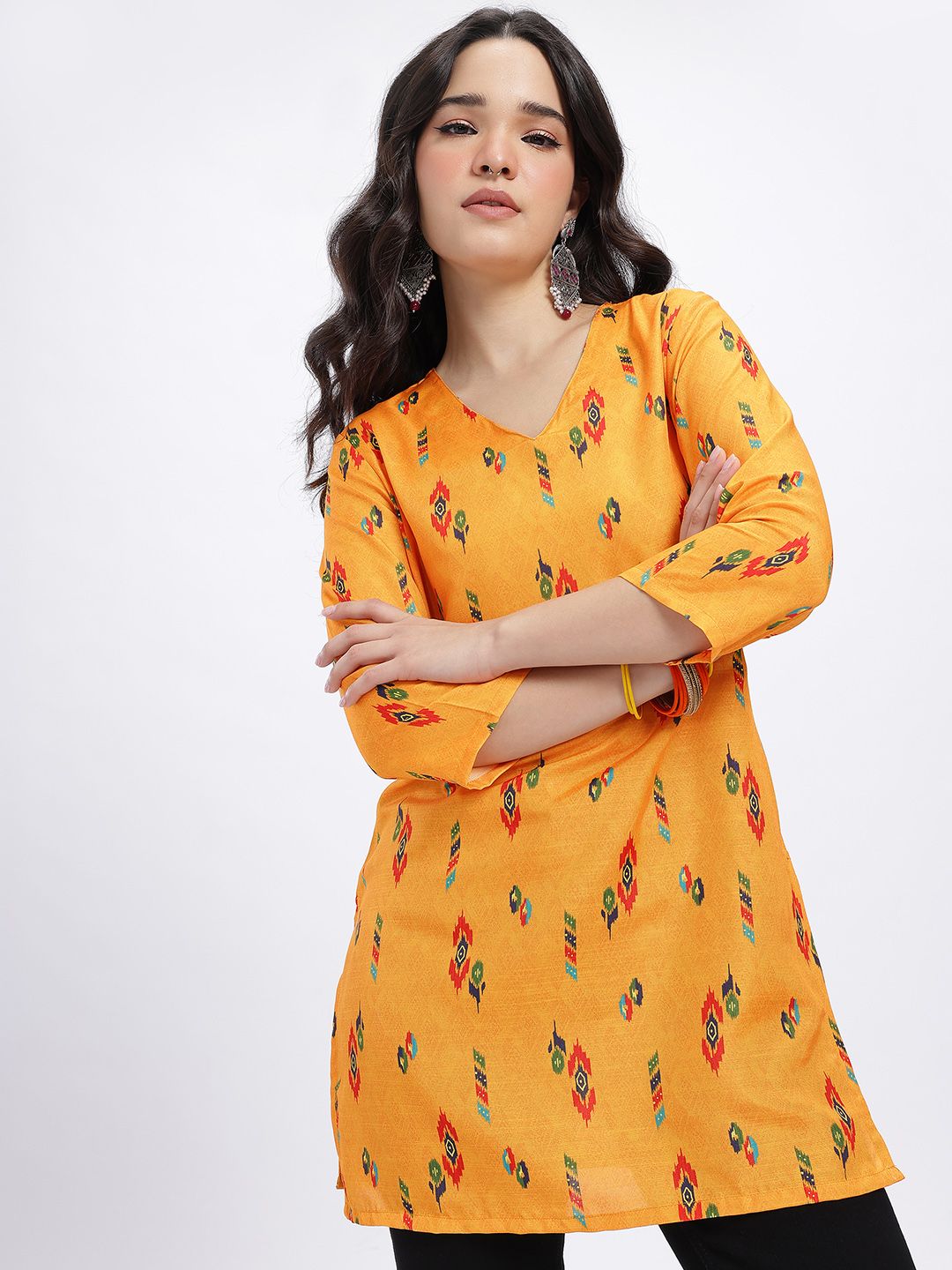 Anouk Rustic Ikat Print Kurti-picture-22