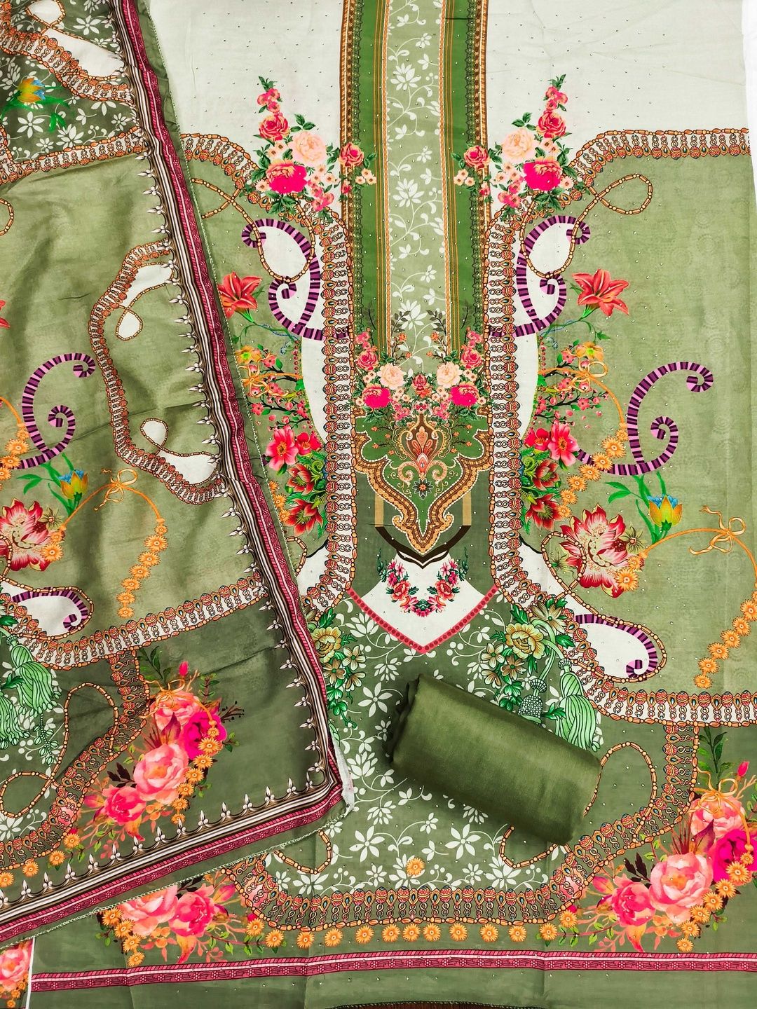 KALINI Women Cotton Blend Printed Dress Material-picture-12