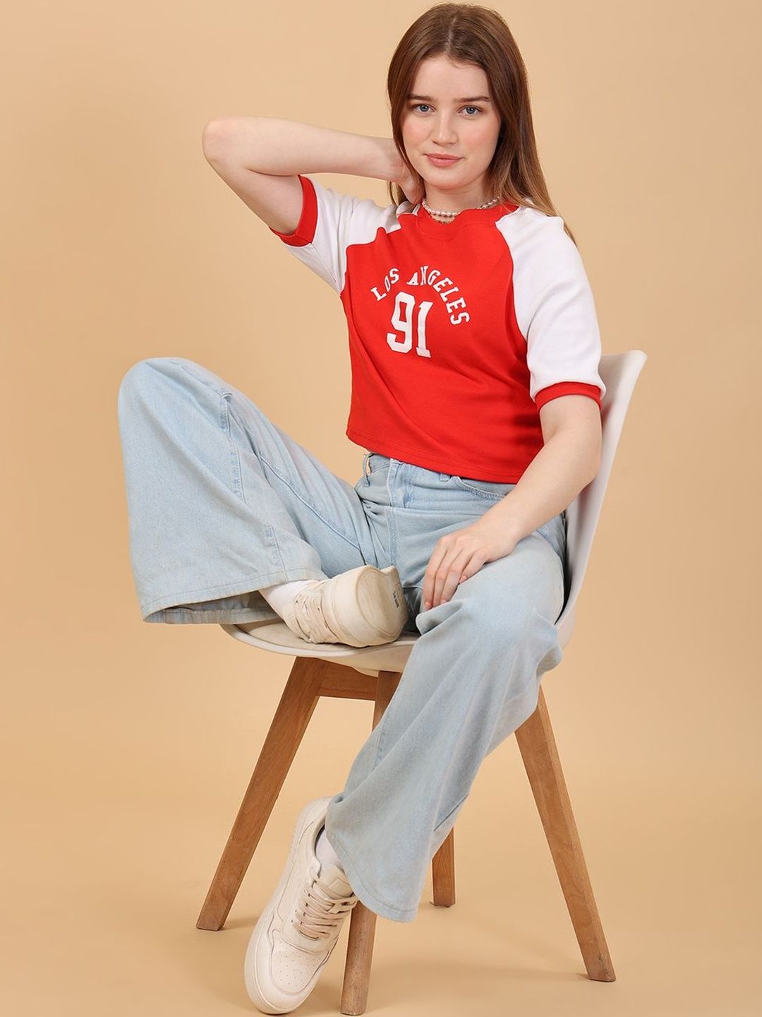 Moda Rapido Women Red Print Cotton Tank Crop Top-picture-11