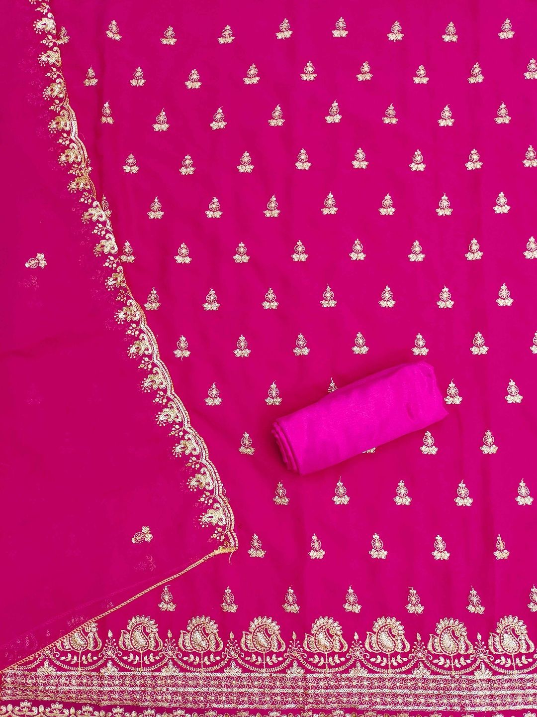 KALINI Women Poly Georgette Embroidered Dress Material-picture-15