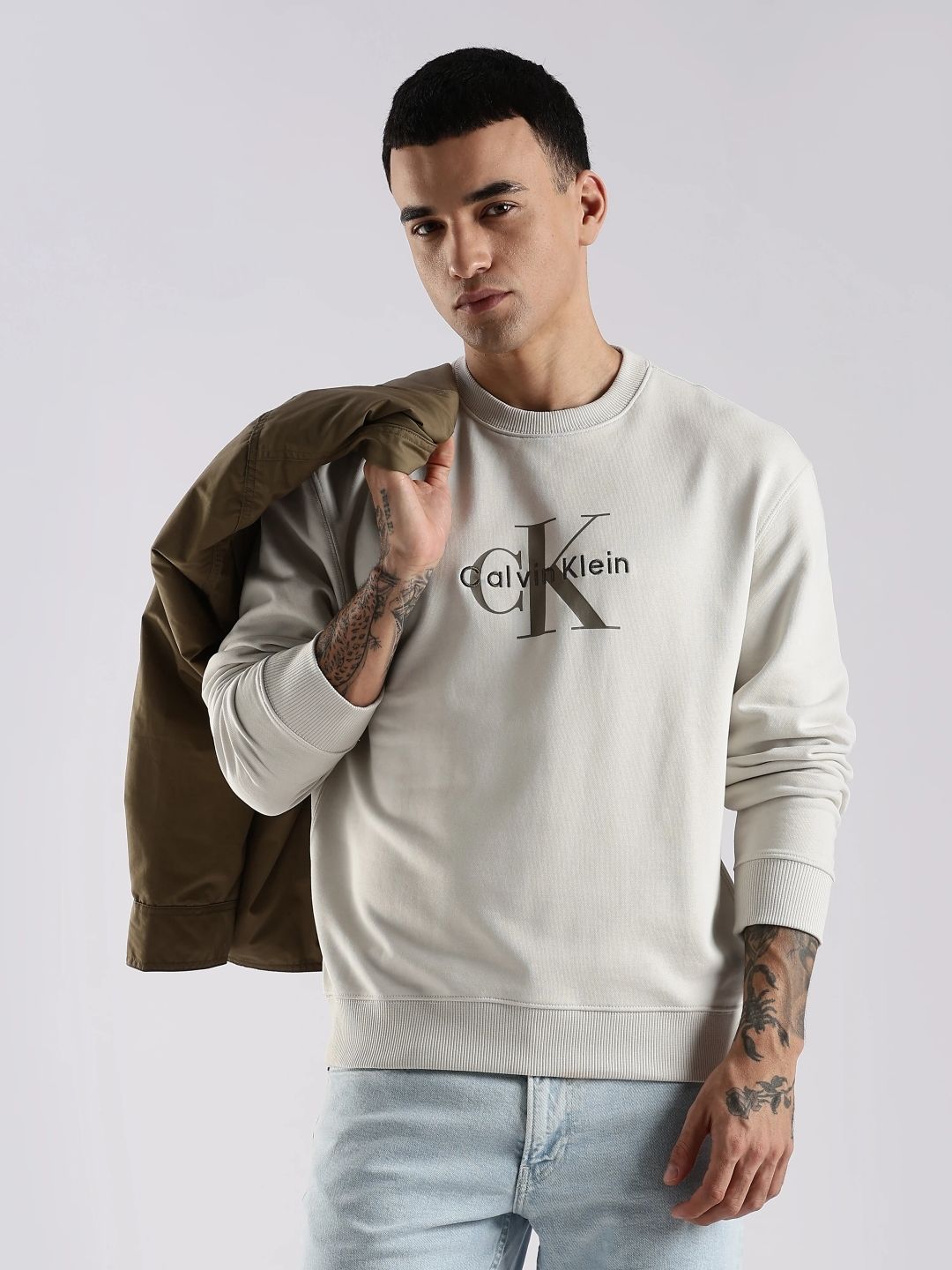 Calvin Klein Jeans Men Brand Logo Printed Cotton Sweatshirt-picture-16