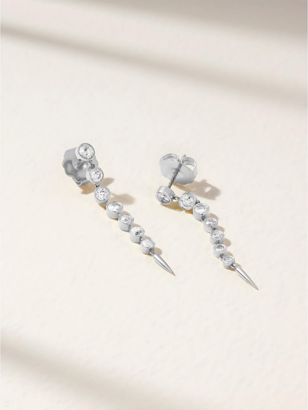 MINUTIAE Silver-Plated Circular Shaped Drop Earrings-picture-10