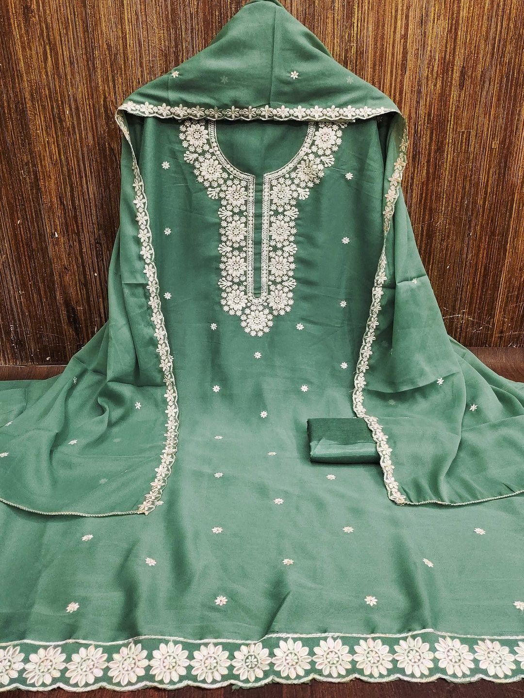 KALINI Women Poly Georgette Embroidered Dress Material-picture-29