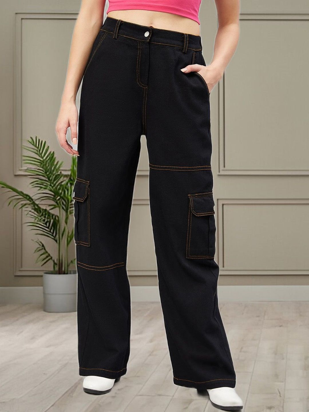 R.Code by The Roadster Life Co. Women Flared High-Rise Slash Knee Jeans-picture-29