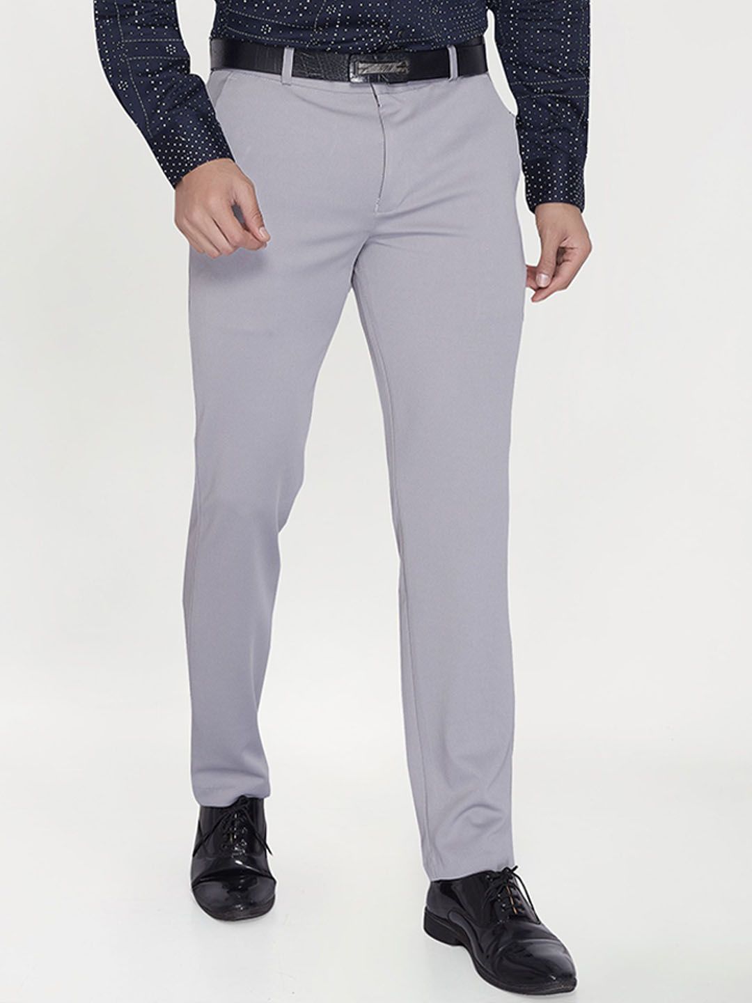 THE BEETEL HOUSE Men Relaxed Regular Fit Mid-Rise Formal Trousers-picture-19