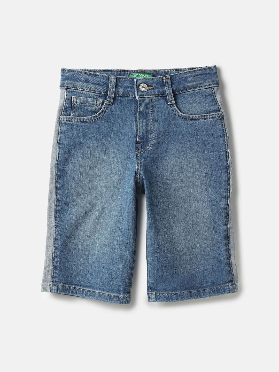 United Colors of Benetton Boys Washed Denim Shorts-picture-45