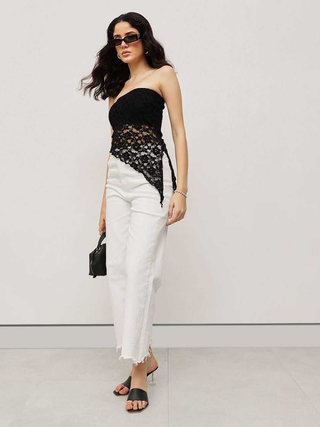 Espresso Women Floral Lace Tube Top view 4