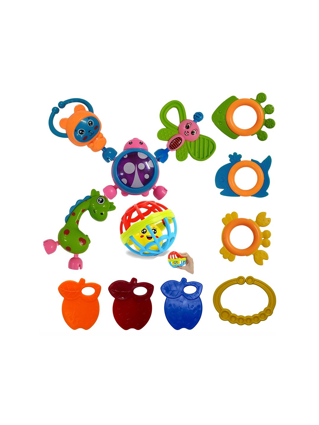 TODDLERS BUDDY Kids Set of 10 BPA Free Rattle Learning and Development Toys-picture-34
