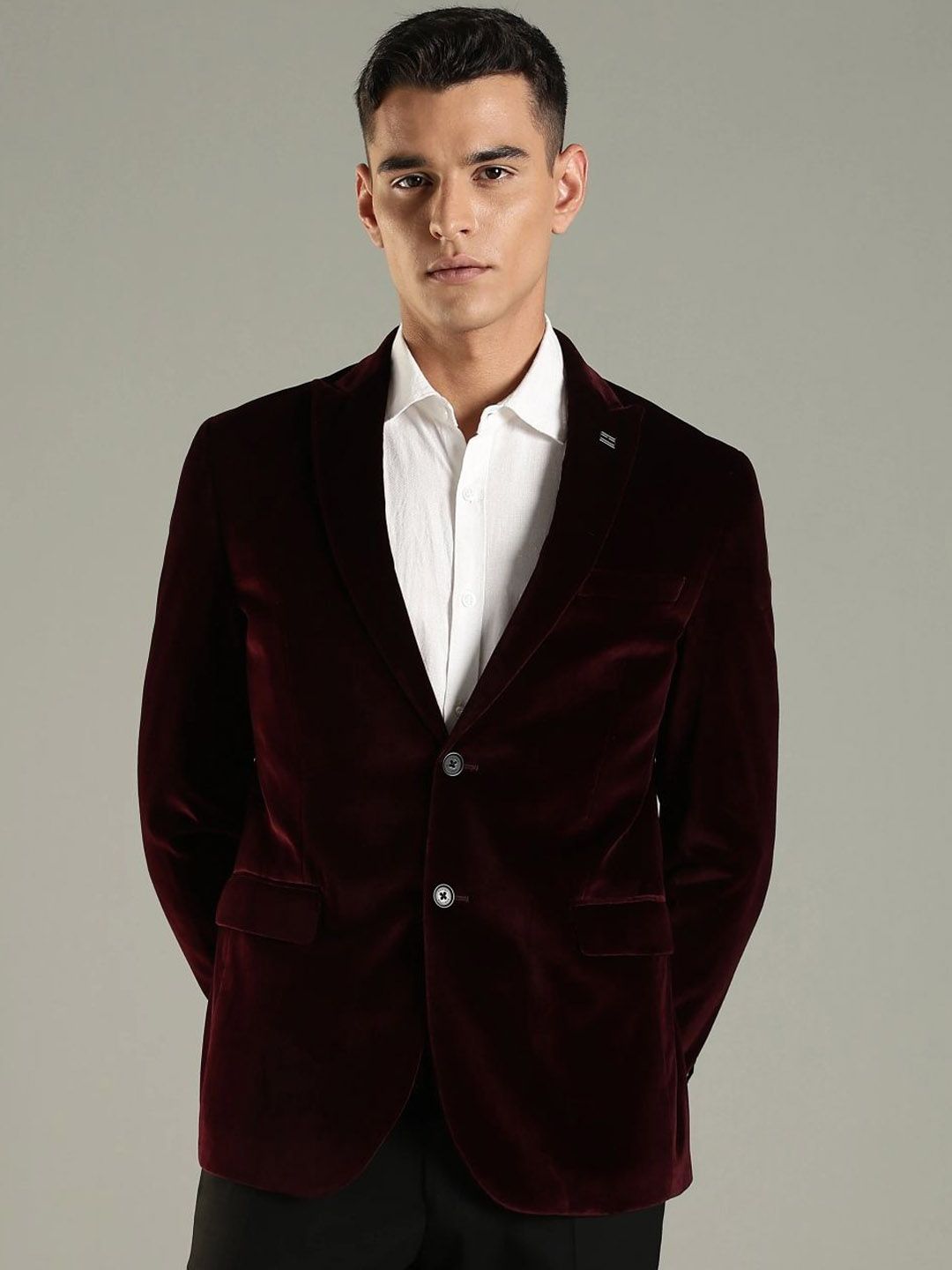 Tommy Hilfiger Peaked Lapel Pure Cotton Single-Breasted Blazer-picture-35