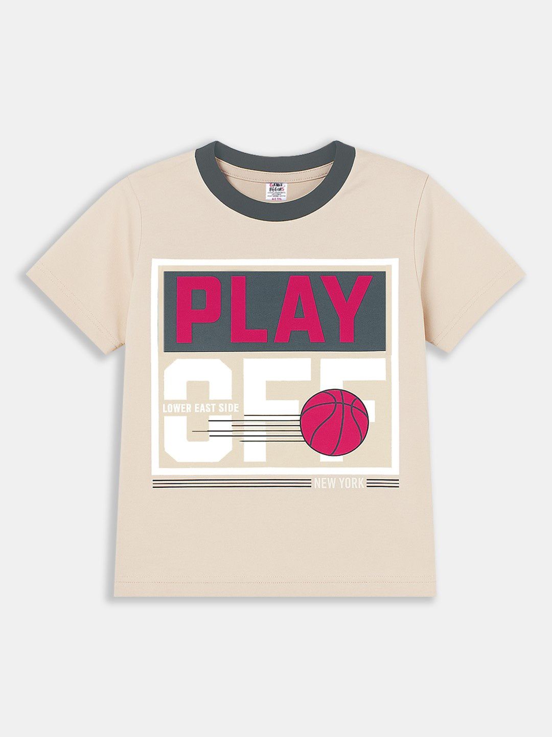 Here&Now X Game Begins Boys Typography Printed Pure Cotton T-shirt-picture-27