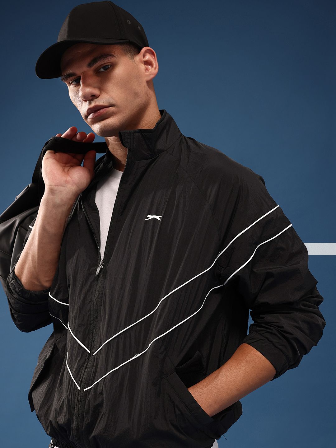 Slazenger Mock Collar Sporty Jacket