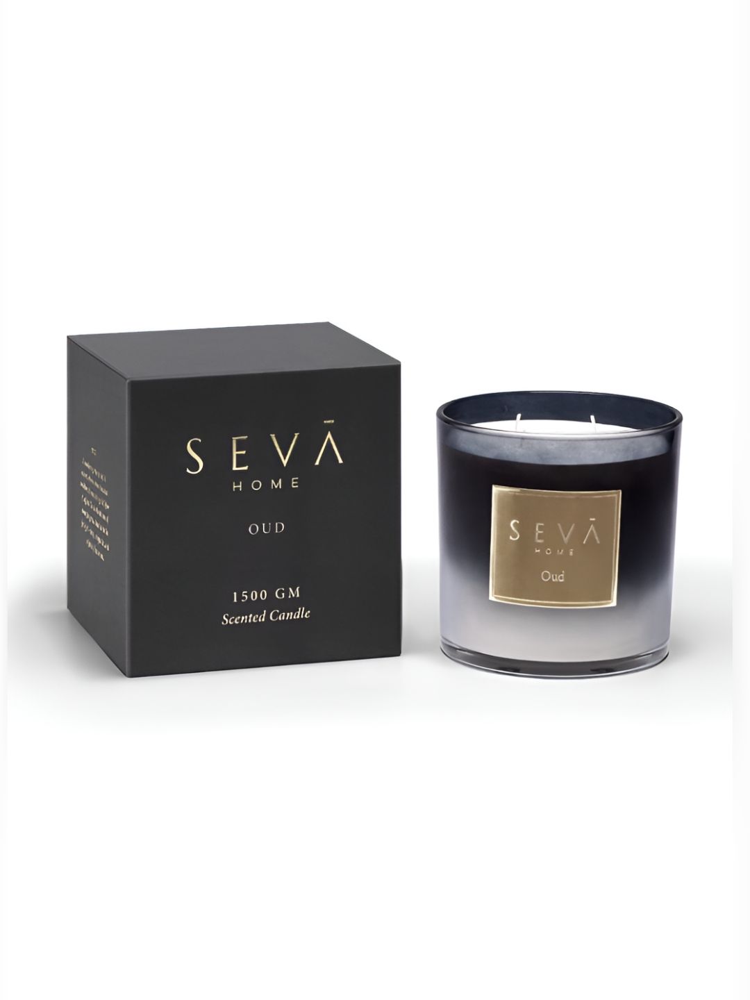 Seva Home Black & Gold-Toned Signature Oud Natural Soy Wax Scented Jar Candle-image-47